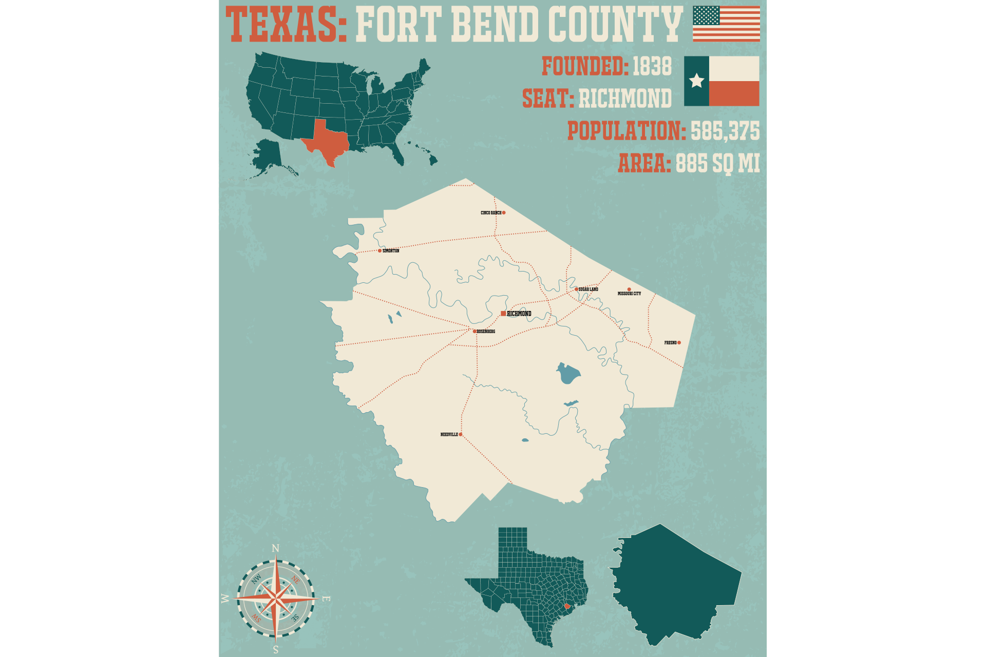 Fort Bend County Map