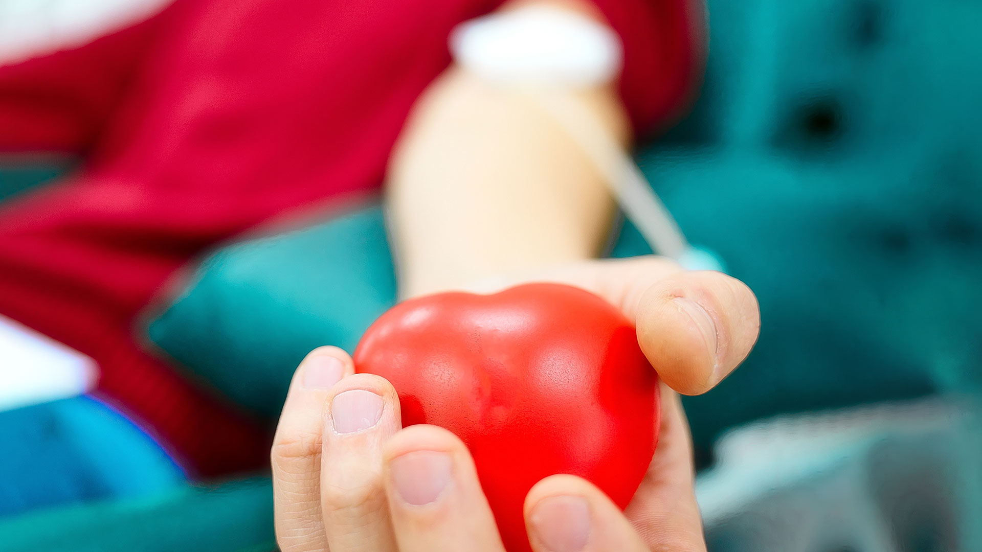 Patient donating blood