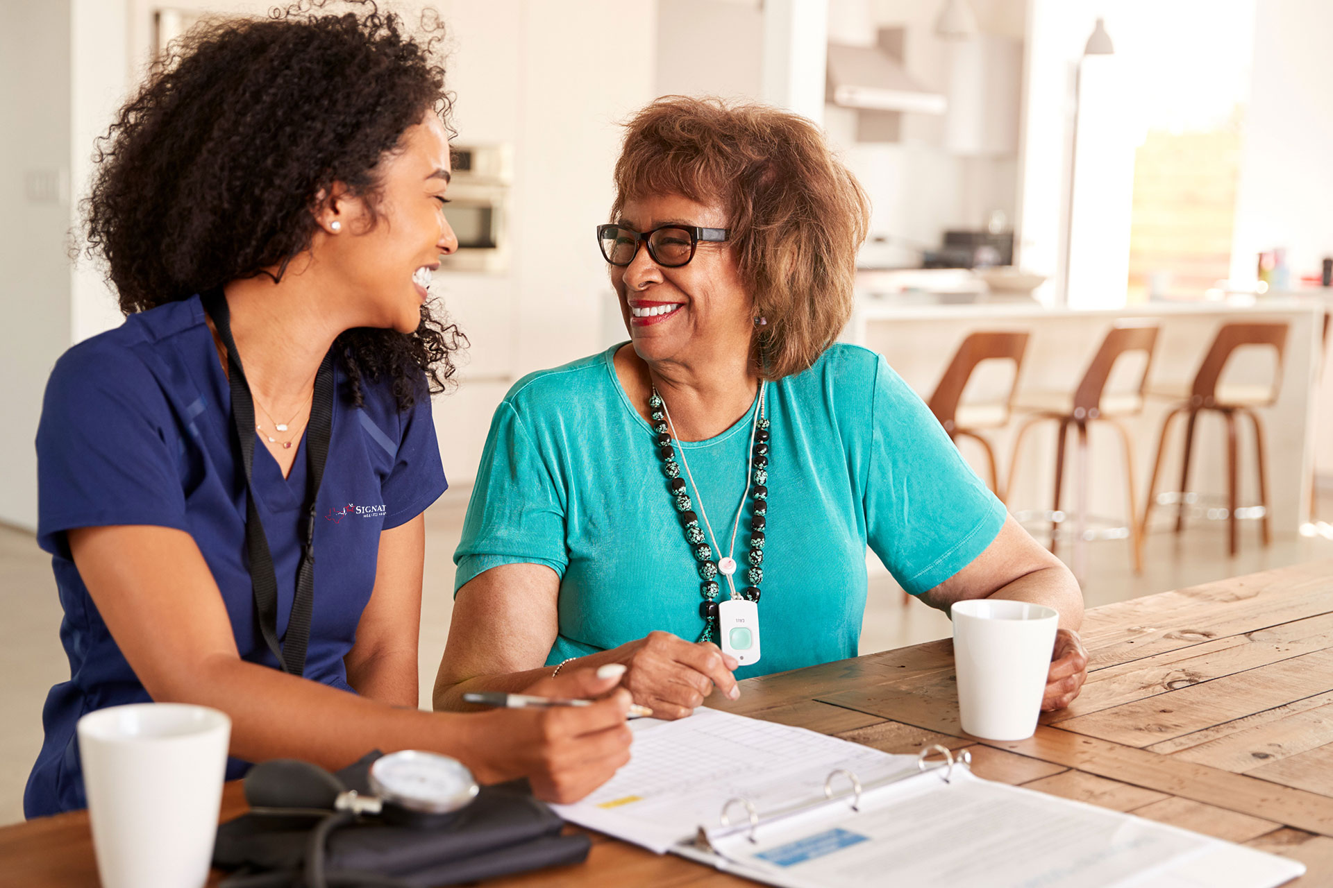 nurse helping with mental health plan