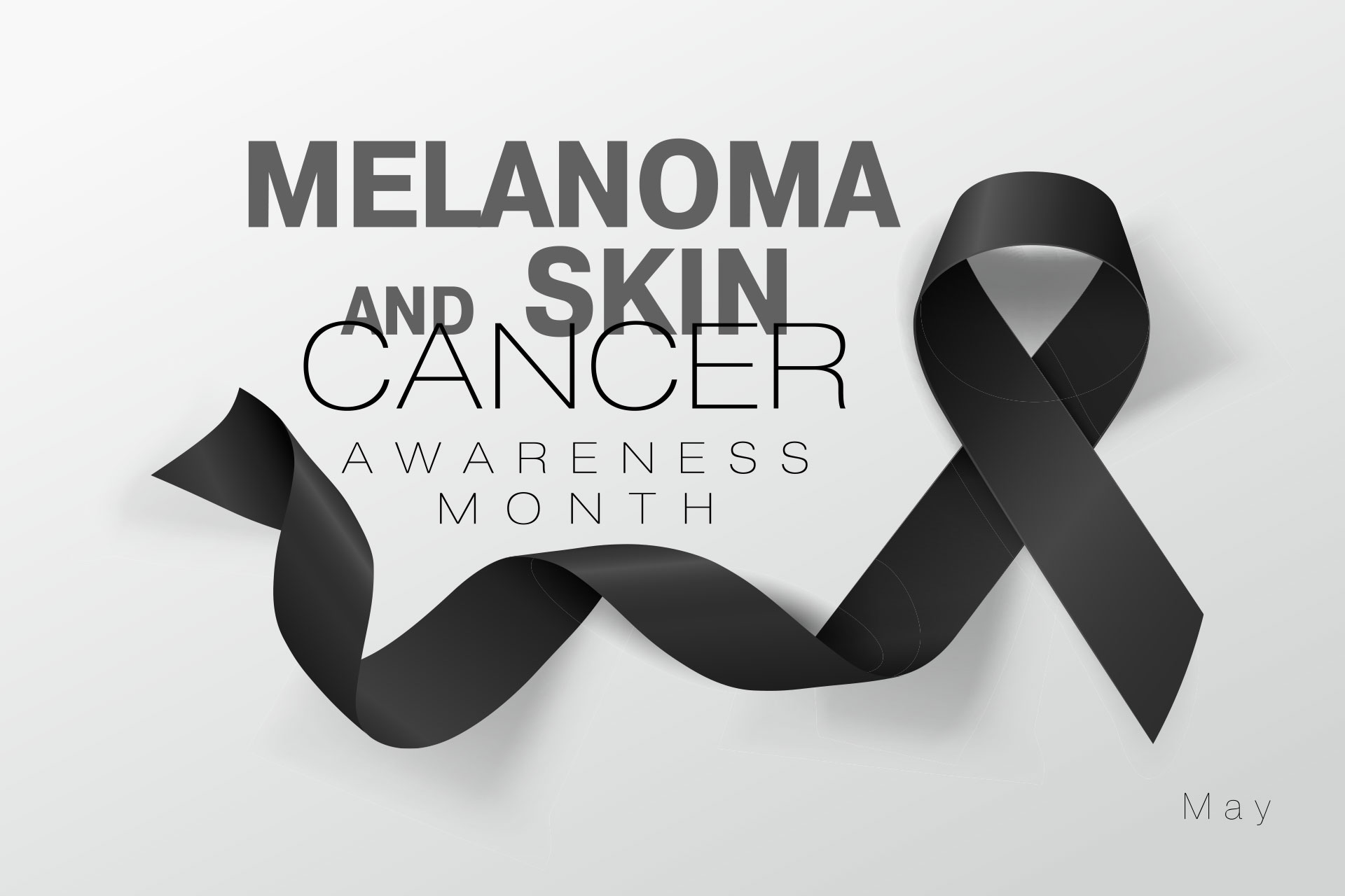 Melanoma and skin cancer awareness ribbon