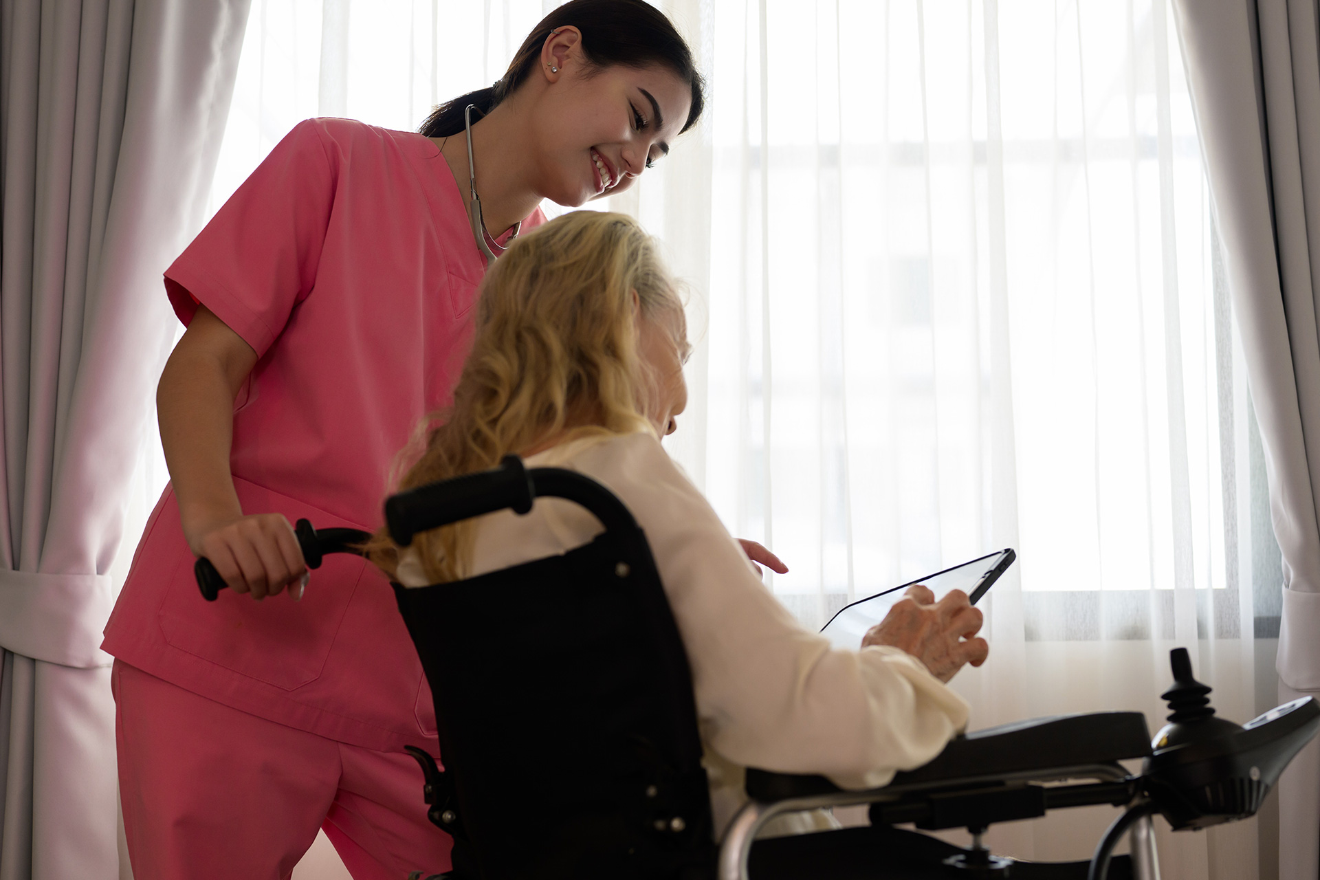 nurse with patient