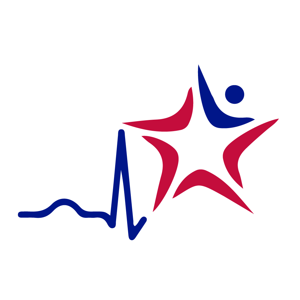 logo star blue red